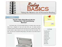 Tablet Screenshot of bindingbasics.com